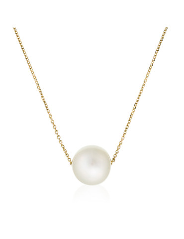 Collier "Single pearl" Or Jaune 375/1000