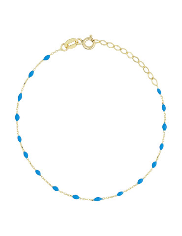 Bracelet " Amada Turquoise" Or jaune 375/1000