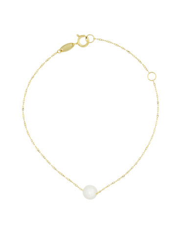 Bracelet "Single Pearl" Or jaune 375/1000